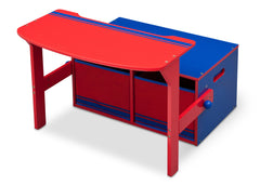 Delta Children Blue / Red Generic 3-in-1 Storage Bench and Desk Left View Open a3a