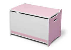 Delta Children Pink / White Generic Wooden Toy Box, Right View b2b