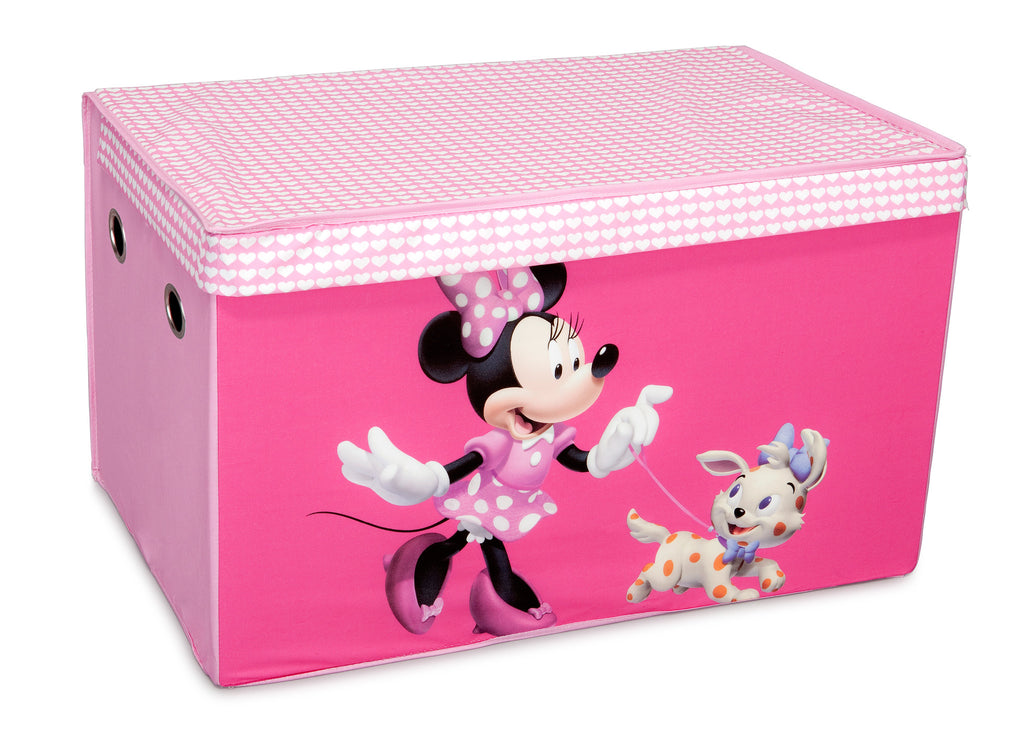 Delta Children Minnie Mouse Fabric Toy Box, Left View a1a